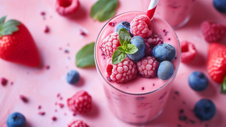 Beautiful background for smoothie advertising.の素材