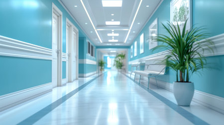 Beautiful background for hospital advertising.の素材