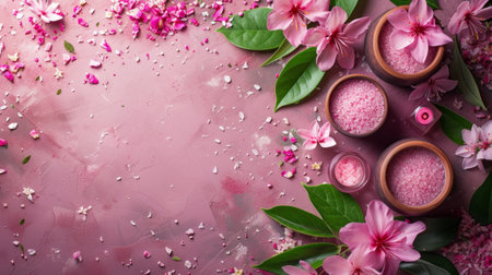 Beautiful background for beauty salon advertising.の素材