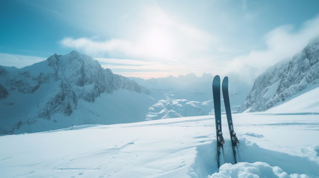 Beautiful background for ski advertising.の素材