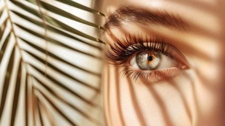 Beautiful background for Eyelash extensions advertising.の素材
