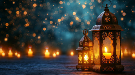 Beautiful background for Ramadan party advertising.の素材