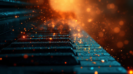 Beautiful background for piano concert extensions advertising.の素材