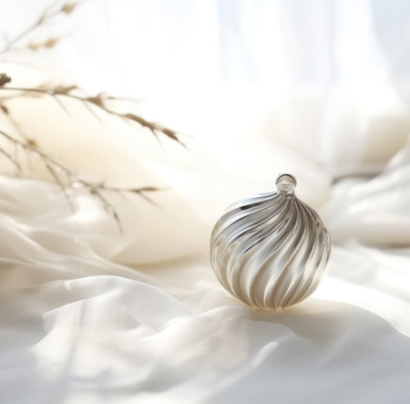 a christmas ornament laying on the desk.の素材