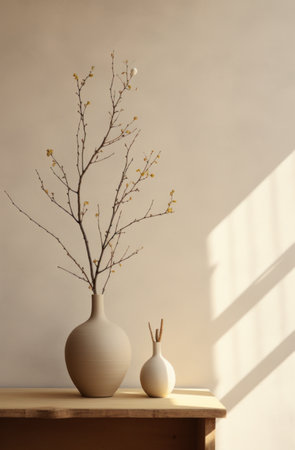 a vase of some branch trees.の素材