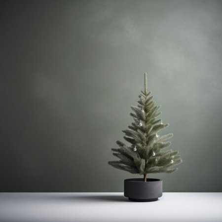 christmas tree on a pedestalの素材