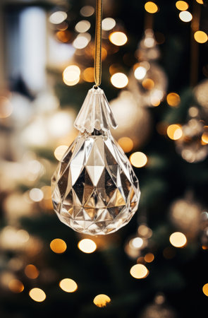 christmas tree with crystal ornaments, etsyの素材
