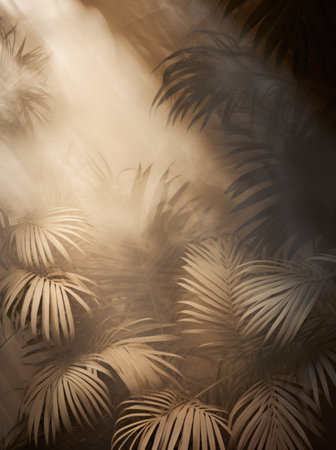 shadows of palm leaves smily by arturo malmacioの素材