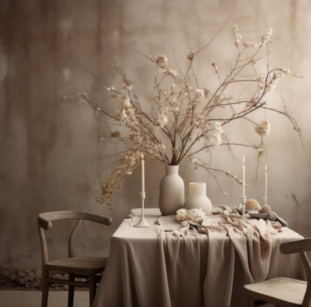 wintertime dining ideas simple and beautiful.の素材