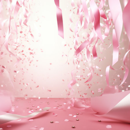 a pink and white banner.の素材