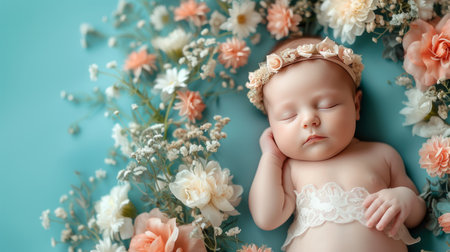 Beautiful photography for baby shover advertisingの素材