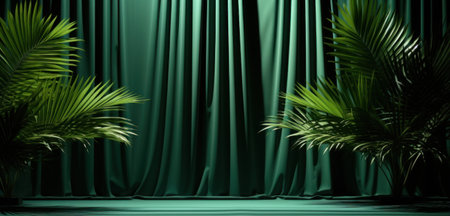 green room shadow of palm tree palmの素材