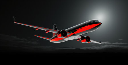 a airplane flying over the sky,の素材