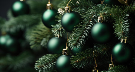 a close up of artificial christmas tree glwt,の素材