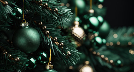 a close up of artificial christmas tree glwt,の素材