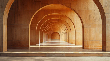 A geometric pattern of arches and pillars, reminiscent of a modernist architectural masterpieceの素材