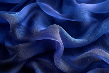 A sea of velvety indigo with silken ripples, invoking a sense of sumptuous tranquilityの素材