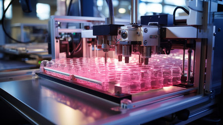 A cutting-edge bioprinting lab, creating 3D tissue models for regenerative medicine and transplantsの素材