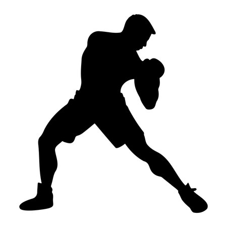 Simple Boxer Logo. Vector Illustration EPS10のイラスト素材