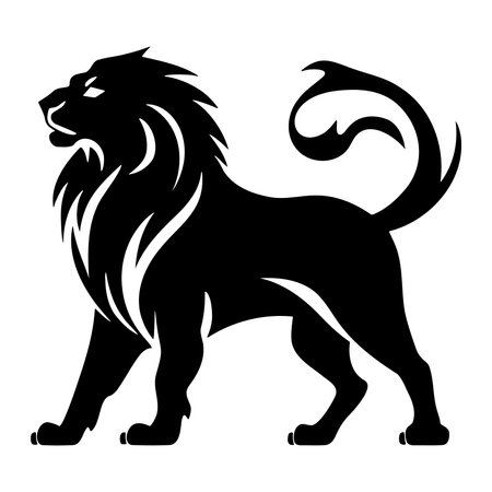 Simple Lion Logo. Vector Illustration EPS10のイラスト素材