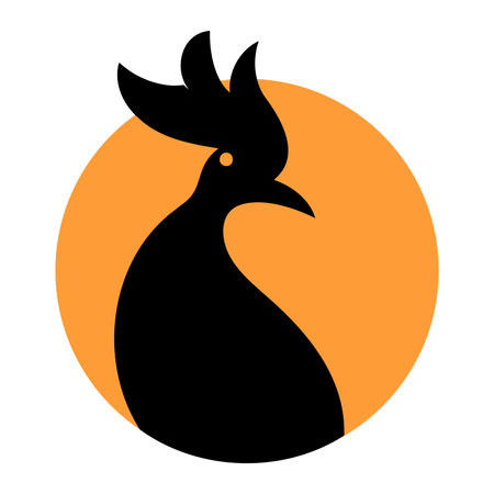 Simple Chicken Logo. Vector Illustration EPS10のイラスト素材