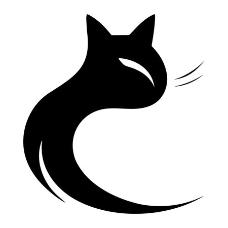 Simple Cat Logo. Vector Illustration EPS10のイラスト素材