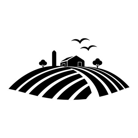 Simple Farm Logo. Vector Illustration EPS10のイラスト素材