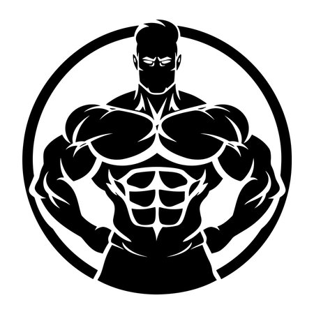 Simple Sport Gym Logo. Vector Illustration EPS10のイラスト素材