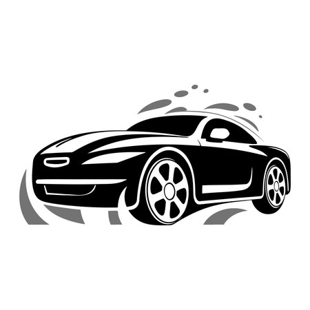 Simple Car Washing Logo. Vector Illustration EPS10のイラスト素材