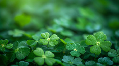 Minimalist setting featuring understated shamrock patterns.の素材