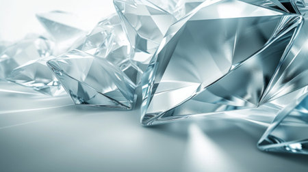 Clean composition featuring abstract diamond shapes on a sleek background.の素材
