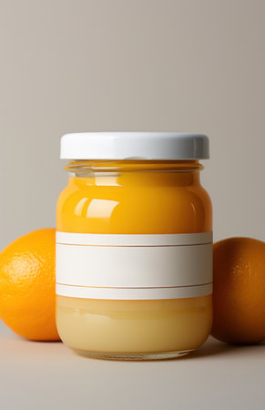 a vermoot on a white surface with an orange slice,の素材