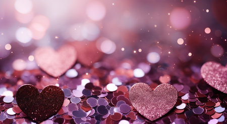 image of heart glitter background in red color,の素材