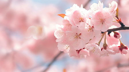 delicate cherry blossom tree, capturing the beauty and elegance of springの素材