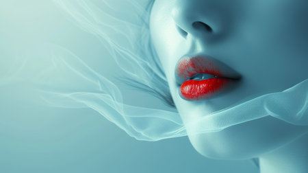 A sigh of relief escaping lips, releasing tension and ushering in a sense of calm and peace.の素材