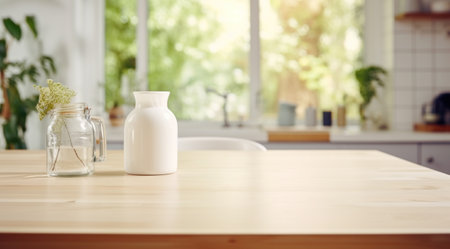 white dining kitchen tables isolated on whiteの素材