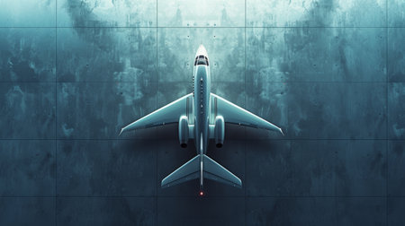 A symbol of status and success, the jet stands out against the minimalist abstraction, commanding attention effortlessly.の素材
