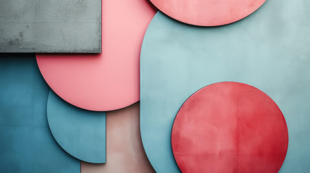 Geometric shapes in muted tones evoke a sense of professionalism.の素材