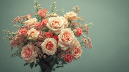 Subtle yet striking combination of geometric shapes and floral details.の素材