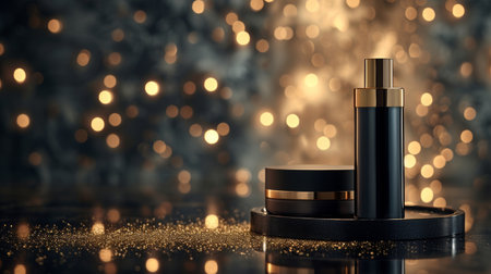 Presenting products with glamorous flair, she showcases their transformative potential with style and grace.の素材