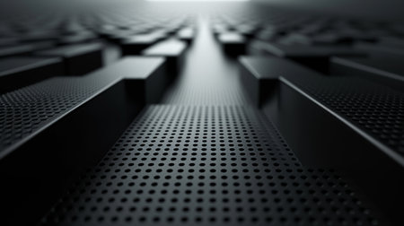 Minimalist geometric shapes intersect.の素材