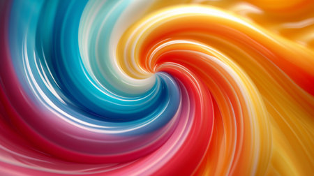 Vibrant swirls of color in a lollipop, reminiscent of childhood innocence and joy.の素材