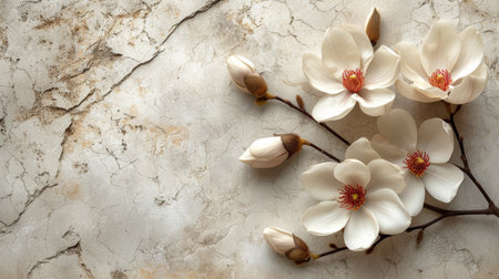 Simple yet captivating composition with minimalist floral accents, enhancing the aesthetic appeal.の素材