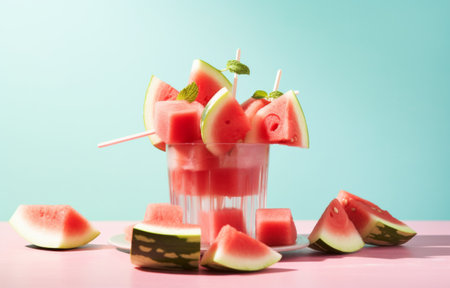 watermelon sounded good on sticks.の素材