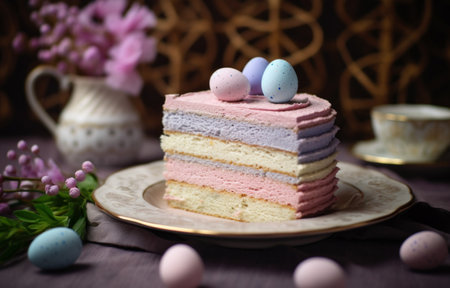 Easter holiday sweet tasty cake.の素材