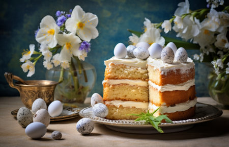 Easter holiday sweet tasty cake.の素材