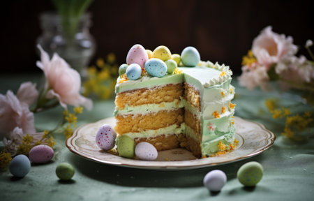 Easter holiday sweet tasty cake.の素材