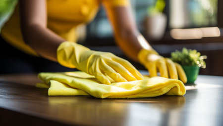 the importance of professional cleaning in an apartment.の素材