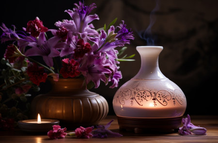 aromatherapy burner essential oil aromatherapy.の素材