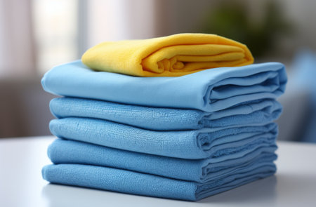 ironing laundry towels or.の素材